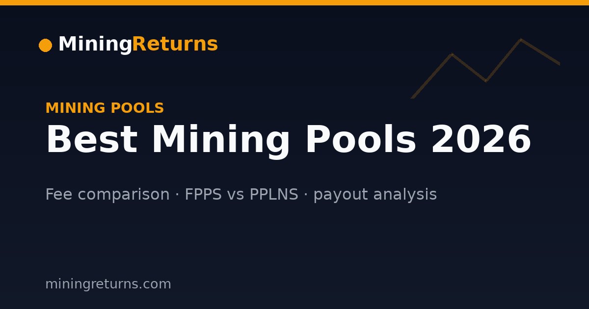 Best Crypto Mining Pools 2026 — Reviews & Fee Comparison